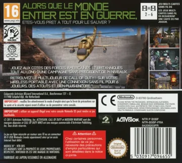 Call of Duty - Modern Warfare 3 - Defiance (Europe) (Es,It) box cover back